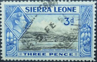 Sierra Leone SG192 3d black & blue 1938