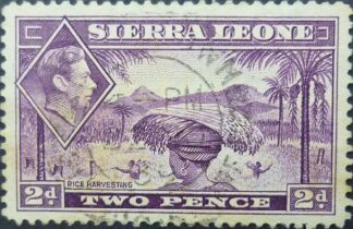 Sierra Leone SG191 2d mauve 1938