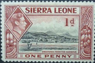 Sierra Leone SG189 1d black & red 1938