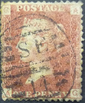 Victoria SG043 1d red 1858
