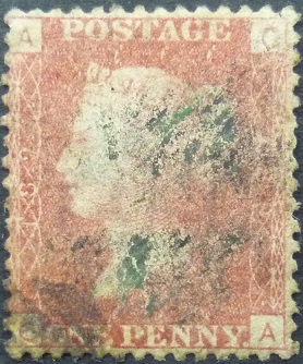 Victoria SG043 1d red 1858