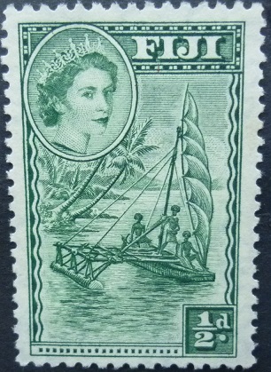 Fiji SG280 ½d green 1954