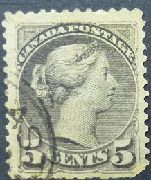 Canada SG107 5 cents grey 1870