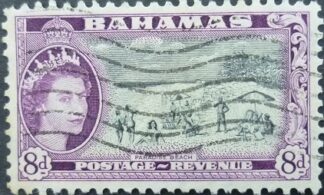 Bahamas SG209 8d black & lilac 1954