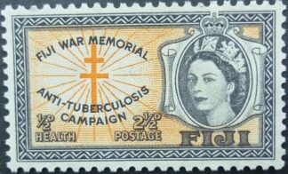 Fiji SG297 2½d + ½d health orange & black 1954