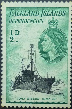 Falkland IslandsDependancies SGG026  ½d green 1954