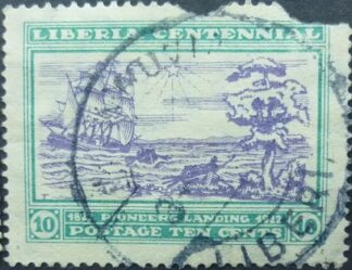 Liberia SG288 10 cents mauve & green 1922