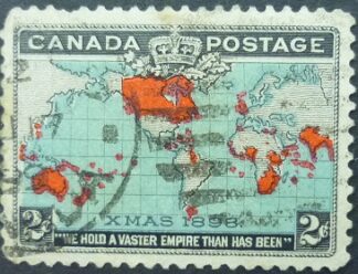 Canada SG166 2 cents black red & blue 1898