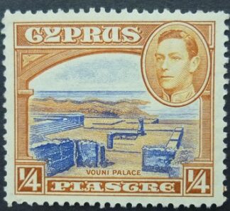 Cyprus SG151 ¼ p blue & brown 1938