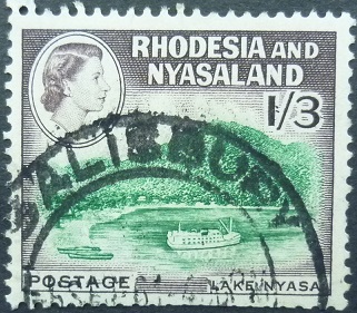 Rhodesia & Nyasaland SG026 emerald & chocolate 1959