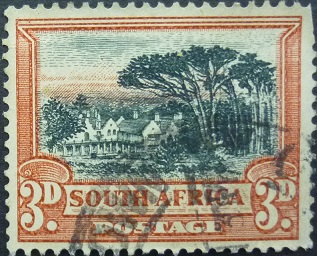 South Africa SG045 3d black & red 1926