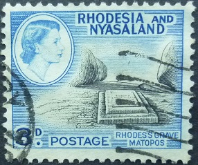 Rhodesia & Nyasaland SG022 3d black & blue 1959