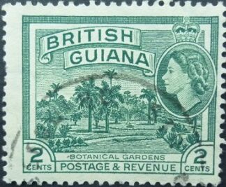 British Guuiana SG332 2 cents myrtle 1954