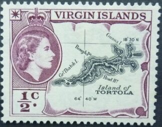 Virgin Islands SG149 ½ cent black & purple 1956