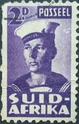 South Africa SG099a 2d violet 1942