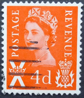 Elizabeth II Scotland SGS010 4d vermillion 1958