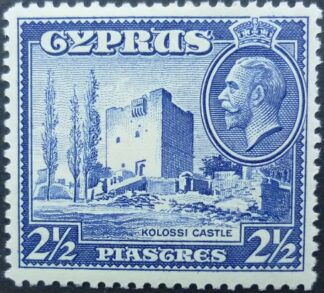 Cyprus SG138 2½ pi blue 1934