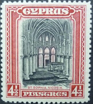 Cyprus SG139 4½ pi black & red 1934