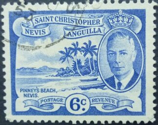 St Christopher Nevis & Anguilla SG099 6 cents blue 1952