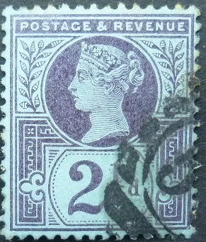 Victoria SG201 2½d purple on blue 1887