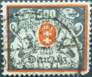 Danzig SG126 500 m red & grey 1923