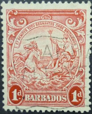 Barbados SG249a 1d red 1938