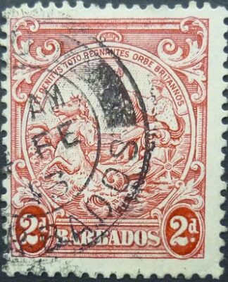 Barbados SG250b 2d claret 1938