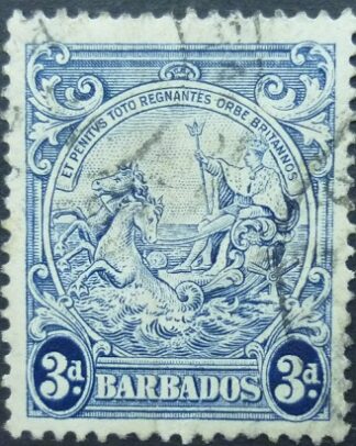 Barbados SG252b 3d blue 1938
