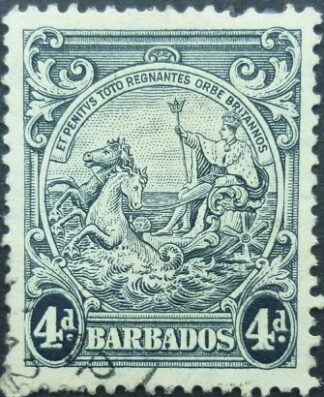 Barbados SG253 4d slate 1938