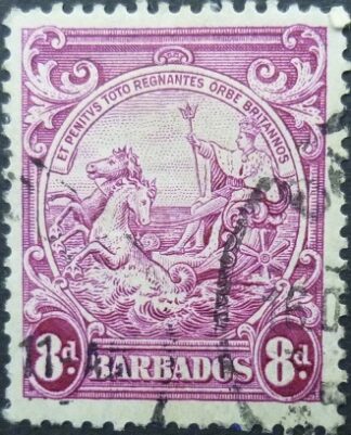Barbados SG254a 8d mauve 1938