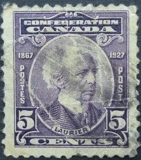 Canada SG269 5 cents violet 1927