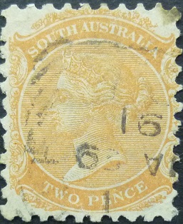 South Australia SG251 2d orange 1868