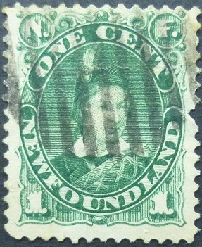 Newfoundland SG050a 1 cent green 1880