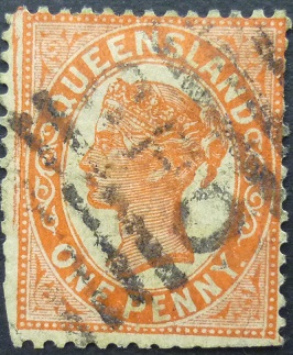 Queensland SG211 1d orange 1895