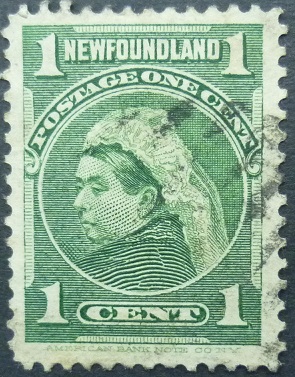 Newfoundland SG085a 1 cent green 1897