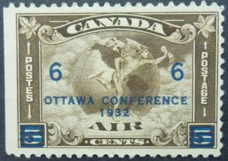 Canada SG318 6 cents on 5 cents brown 1932