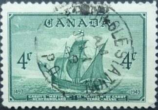 Canada SG412 4 cents green 1949