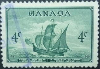 Canada SG412 4 cents green 1949