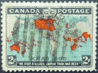 Canada SG166 2 cents black red & blue 1898