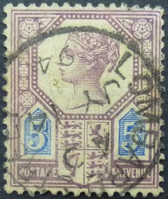 Victoria SG207a 5d purple & blue 1887