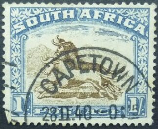 South Africa SG036 1 shilling black & blue 1926