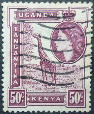 Kenya Uganda & Tanganyika SG173 50 cents purple 1954