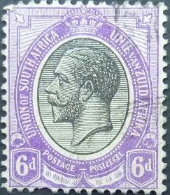 South Africa SG011 6d black & violet 1913