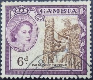 Gambia SG177 5d brown & purple 1953