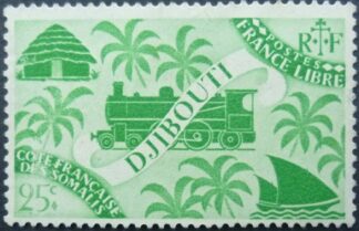French Somalli Coast 1943 SG363 25 cents green