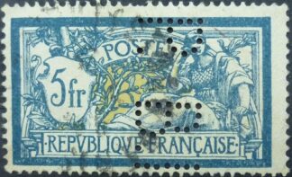 France 1900 SG308 5 francs blue & buff