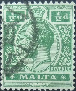 Malta 1914 SG071 ½d green