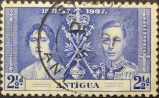Antigua 1937 SG097 2½d blue