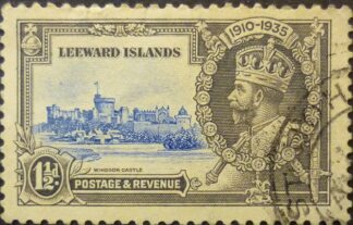 Leeward Islands SG089 1½d blue & grey