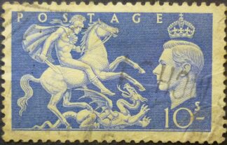 George VI 1951 SG511 10 shillings blue